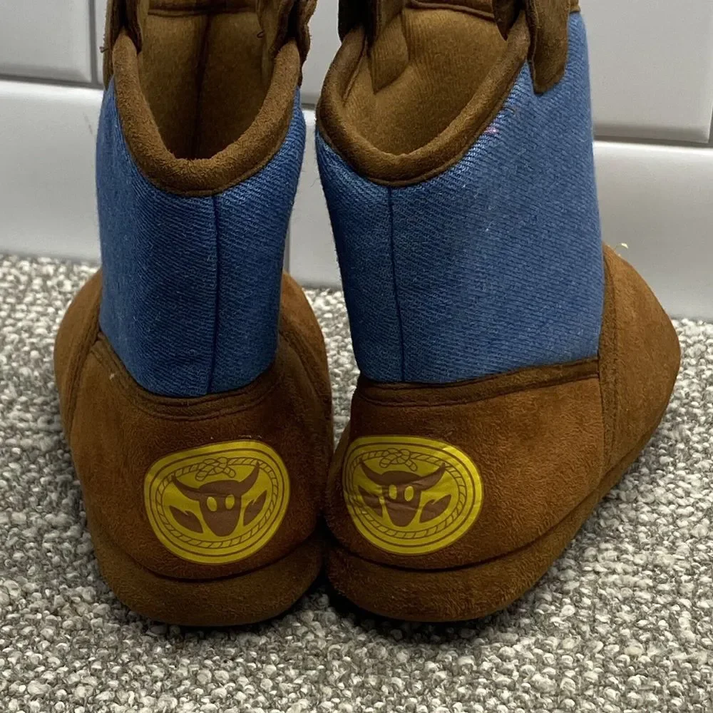 Toy Story Slippers Cowboy Boots‎ Boys 11 12 Woody Soft Disney S4